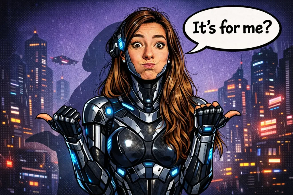 Ilustración mujer preguntando se así misma