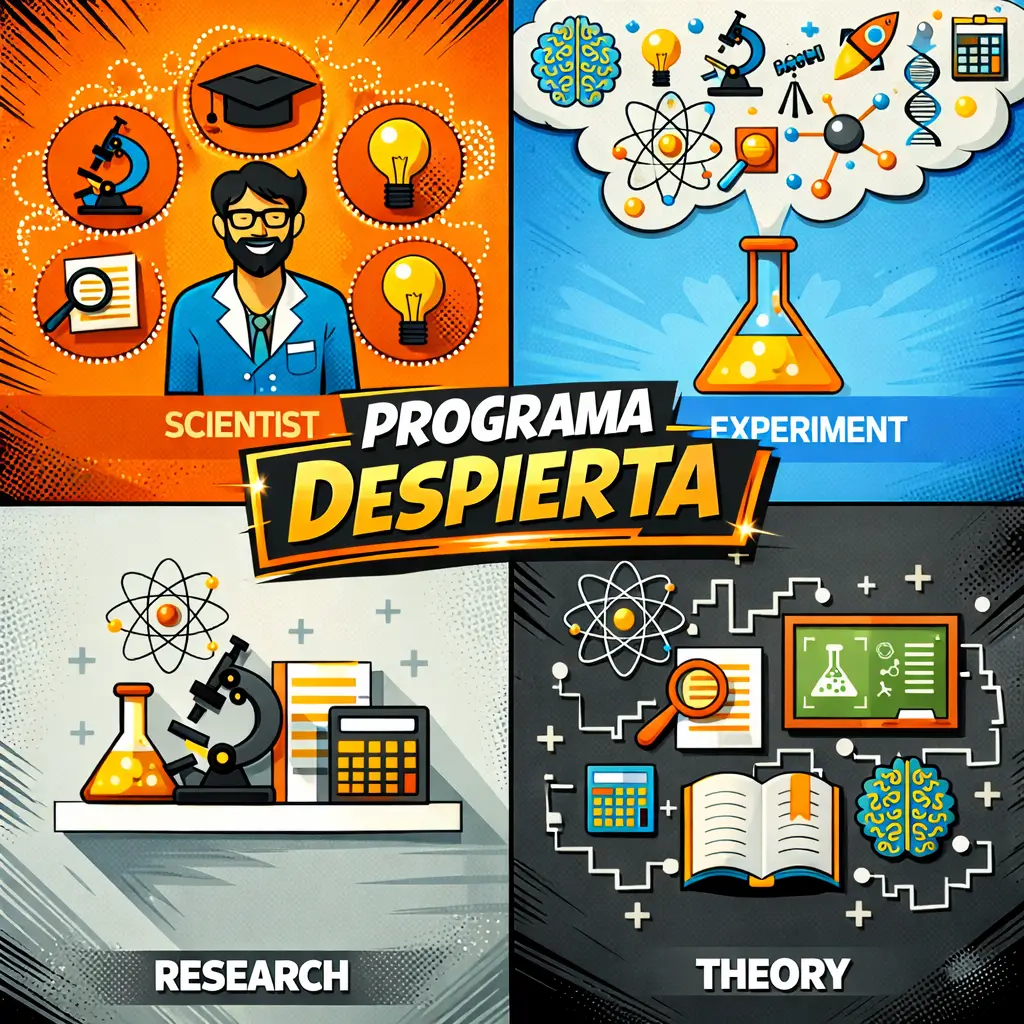 Ilustración tipo viñetas del programa despierta