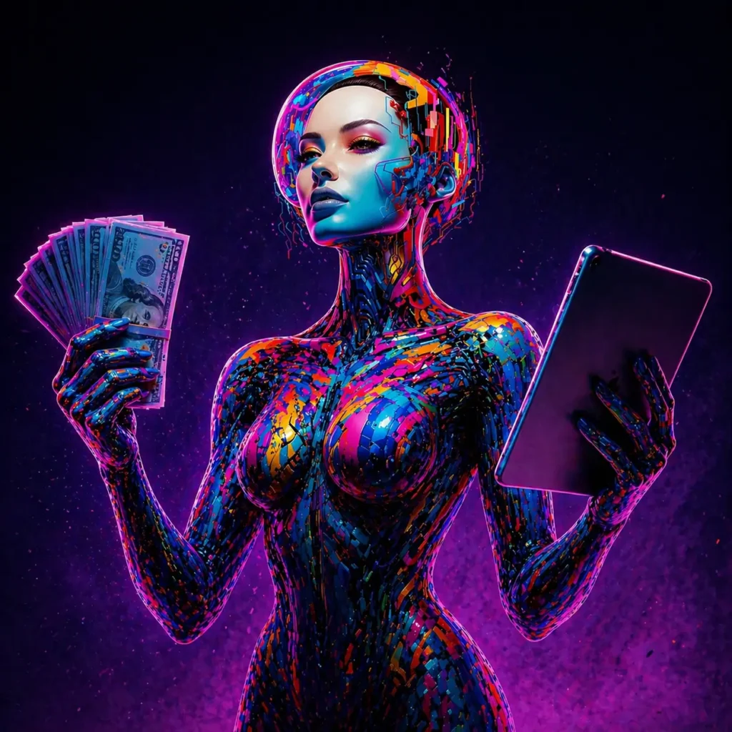 ilustración mujer biónica de relación calidad precio 
