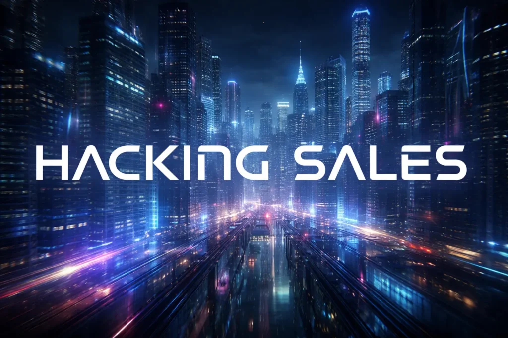 ilustración ciudad hacking sales