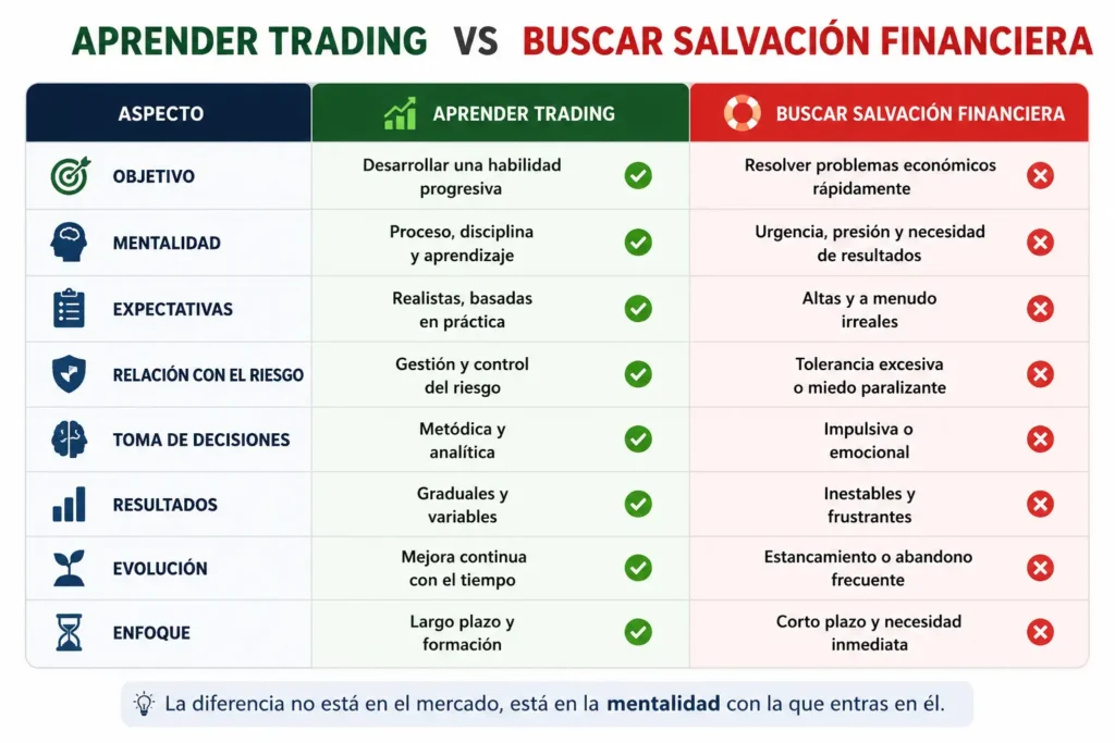 cuadro comparativo trading versus salvarse financieramente